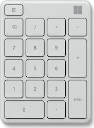 Microsoft Number Pad Ασύρματο Bluetooth Αριθμητικό Πληκτρολόγιο Λευκό