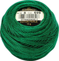 DMC Ață Broderie Cotton Perle No8 Bumbac VERDE 87m