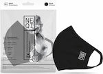 Neqi Cloth Face Mask Large Black 3pcs