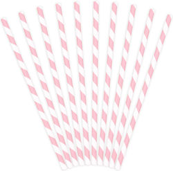 PartyDeco Paper Pink Straws