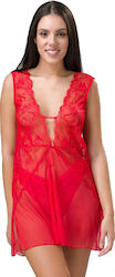 Luna Chicago Babydoll Секси бебешка нощница Red 84147