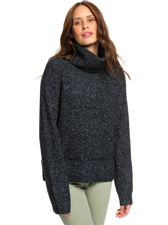 Roxy Damen Langarm Pullover Rollkragen Gray