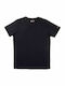 John Frank Men's Short Sleeve T-shirt Navy Blue JFTBA01