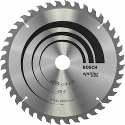 Bosch Δίσκος Κοπής Ξύλου 254mm