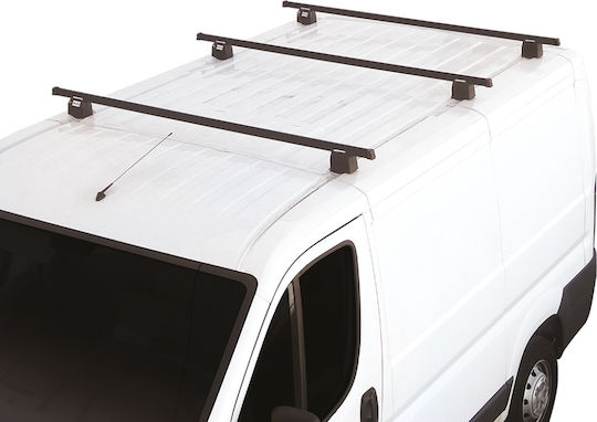 Fabbri Roof Bars Metallic 150cm. (with Roof Rack Legs and Lock) Black