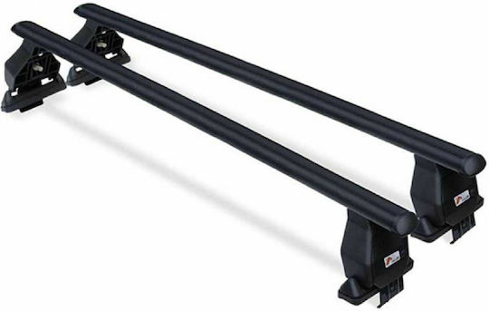 Menabo Car Roof Bars Steel 112cm for Audi A1 5D for Cars with Factory Roof Bars Set with Roof Rack Legs