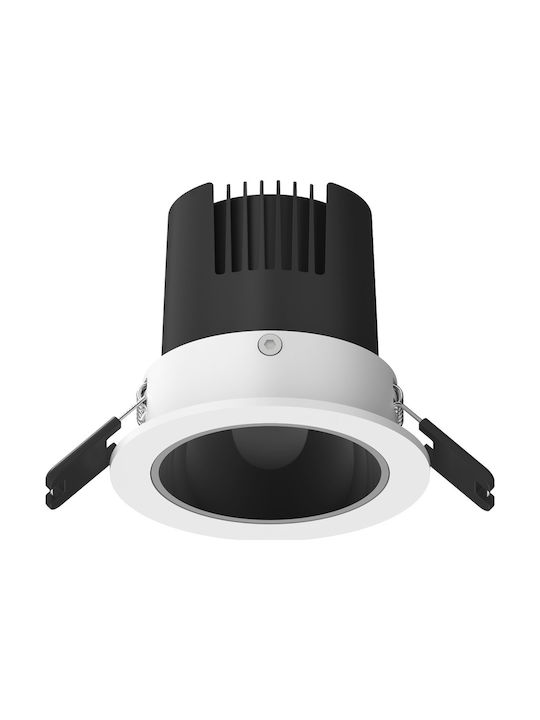 Yeelight Mesh Downlight M2 Στρογγυλό Μεταλλικό Χωνευτό Σποτ με Ενσωματωμένο LED και Ρυθμιζόμενο Λευκό Φως 5W 350lm 75° σε Λευκό χρώμα 9.3x9.3cm