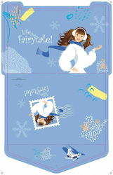 A&G Paper Folder with Button for Paper A4 Blue