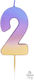 Birthday Candle Number "2" Multicolored 015830