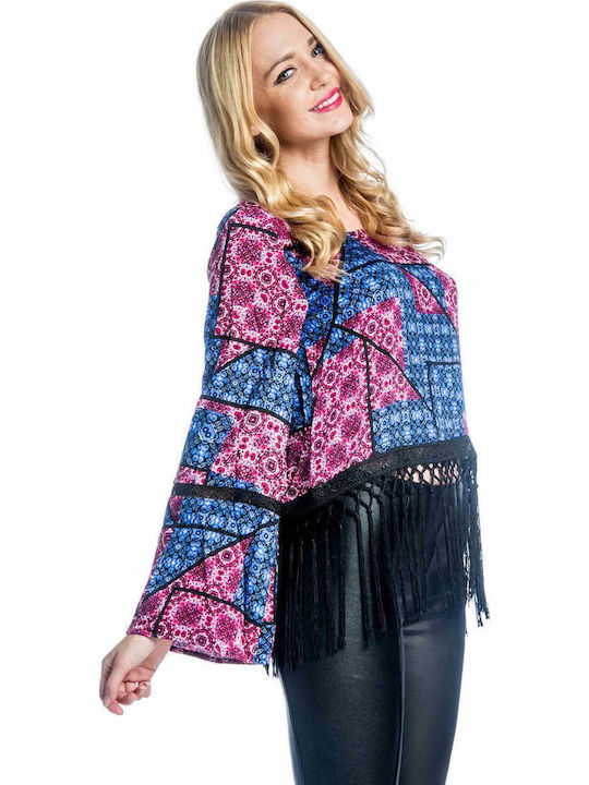 MP8695 Women's Summer Blouse Long Sleeve Multicolour