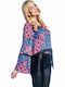 MP8695 Women's Summer Blouse Long Sleeve Multicolour