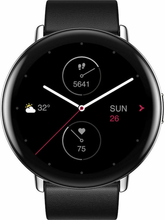 Zepp E Circle Stainless Steel Αδιάβροχο Smartwatch με Παλμογράφο (Polar ...