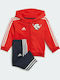 Adidas Kids Sweatpants Set Red 2pcs