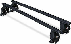 Menabo Roof Bars Steel 130cm. for Cars with Factory Bars (with Roof Rack Legs) Black