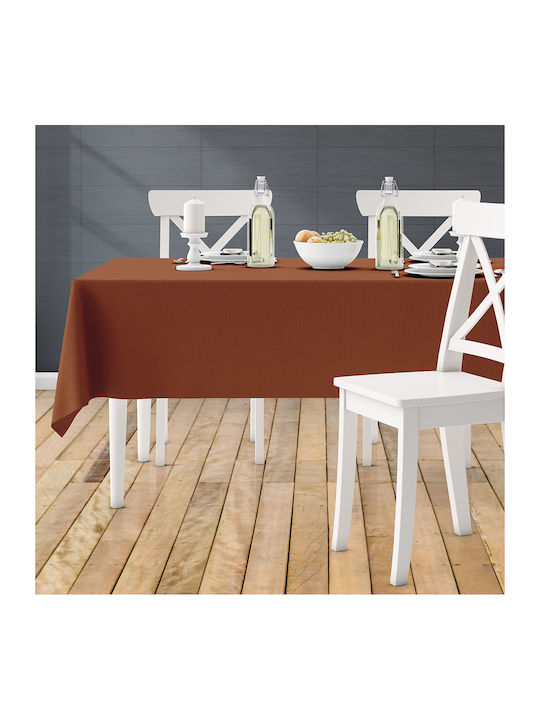 Lino Home Tablecloth Renas 107 Terracota 140x140cm