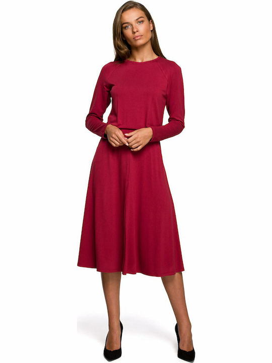 Stylove S234 Midi Dress Knitted Red 149255