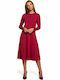 Stylove S234 Midi Kleid Gestrickt Rot 149255