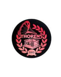 Thorens Slipmat από Τσόχα Platter Mat Felt με Σχέδιο Black With Red Logo