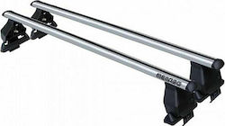 Menabo 112cm. 5D 2007-2014 for Cars with Factory Bars (with Roof Rack Legs) Silver