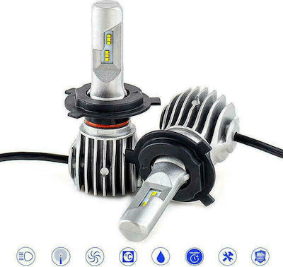 Autoline Lampen Auto H4 Canbus LED 6000K Kaltes Weiß 12-24V 50W 2Stück