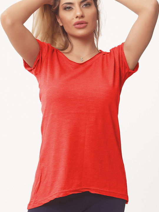 Bodymove Γυναικείο Αθλητικό T-shirt Πορτοκαλί