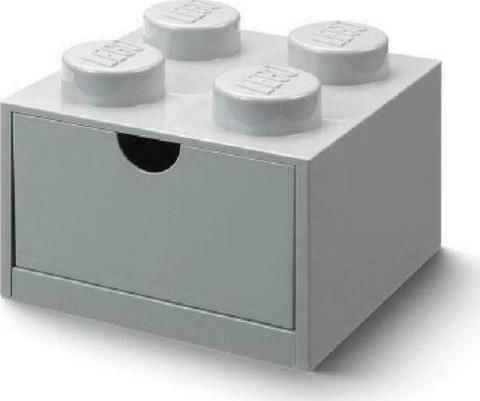 LEGO Children's Storage Box made of Plastic 4 Knobs Gray 32x16x11cm 1pcs