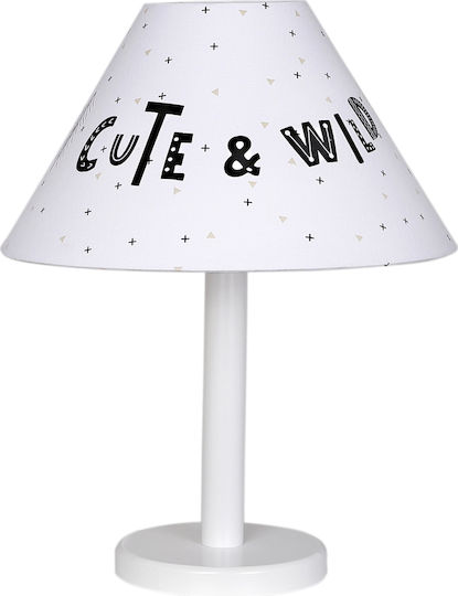 Funna Baby Kinder Nachttischlampe Cute & Wild Weiß 10x29x40εκ.