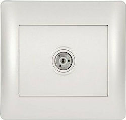 Elmark Rhyme TV Aerial Antenna Socket White 11251