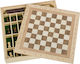 Goki Chess /Draughts Wood with Pawns 34x34cm