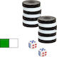 ToyMarkt Kunststoff-Spielsteine für Backgammon 1Stück 891424 GRN Weiß / Blau