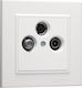 Makel Karea TV, Satellite, and Radio Antenna Socket Aerial in White color 57187067