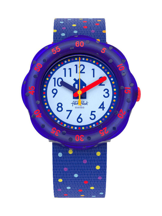 FlikFlak Kinder-Analoguhr Sprinkles mit Stoffarmband Blau