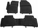 Rezaw Plast Set of Front and Rear Mats 3pcs Tray Type for Toyota Corolla 2018+ Black