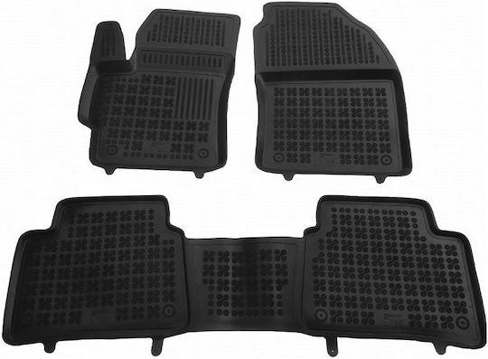 Rezaw Plast Set of Front and Rear Mats 3pcs Tray Type for Toyota Corolla 2018+ Black