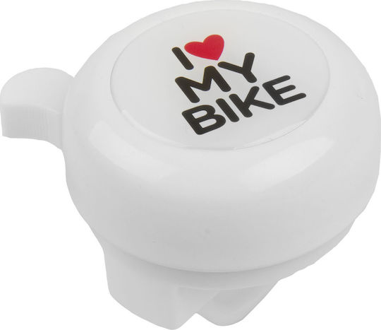 M-Wave I Love My Bike Children's Bicycle Bell White