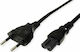Roline IEC C7 - Euro Cable 1.8m Μαύρο 19.07.2096