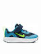 Wearallday Tdv Kids Sports Shoes Running with Hoop & Loop Closure Blue