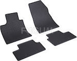 Rigum Set of Front and Rear Mats 4pcs from Rubber for Renault Clio Black