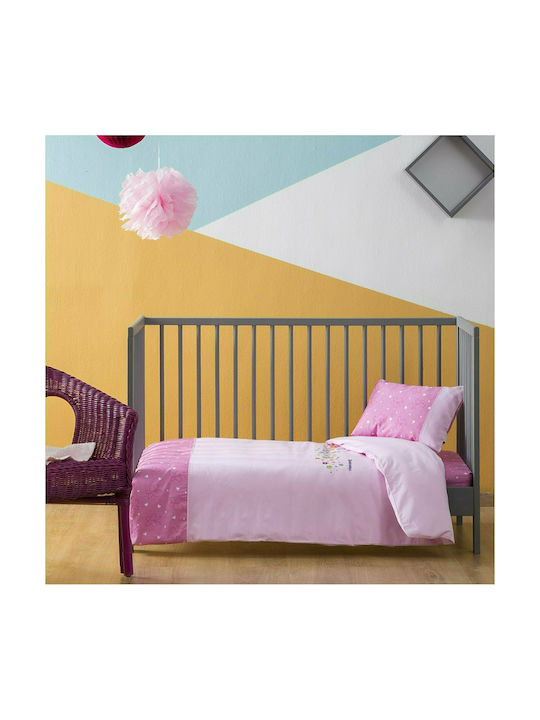 Zouzounia Baby Duvet Cover Set With Pillowcase Butterfly Pink 110x145cm