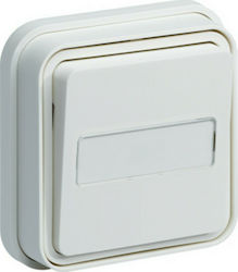 Hager Cubyko Complete Wall Push Bell Button wit...