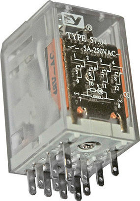 Adeleq Βιομηχανικό Ρελέ Λυχνίας 48V Ρελέ 8 Πόδια 48V AC 11-24818