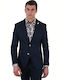 Stefan Fashion Men's Suit Jacket Slim Fit Navy Blue