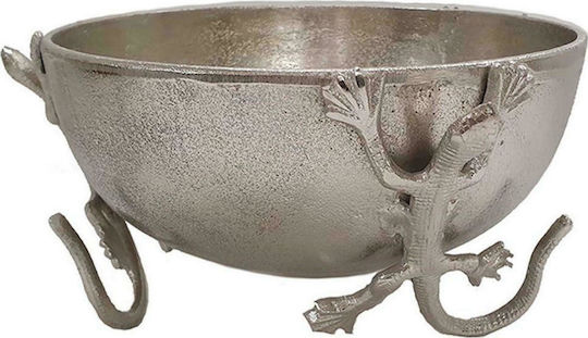 Atmosphera Lizard Decorative Bowl Silver 25x25x14cm