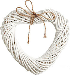 JK Home Decoration Καρδιά Ψάθινη 40Χ34Χ8cm 1τμχ