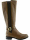 Lumberjack Leather Riding Boots with Rubber Elona Tabac Brown