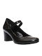 Envie Shoes Black Medium Heels with Strap