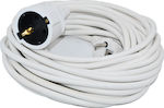 Profi Extension Cable Cord 3x1.5mm²/15m White