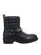 Nilla V04-50202 Leder Damen Knöchelstiefel Schwarz