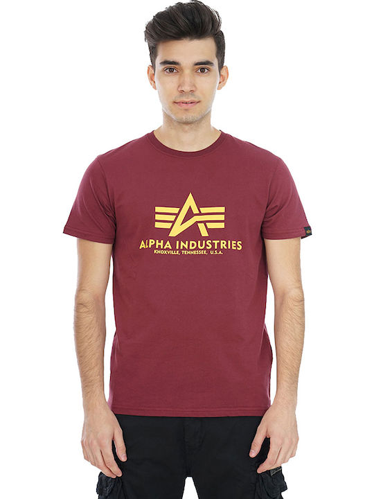 Alpha Industries Tricou pentru bărbați cu mâneci scurte Roșu 100501-184