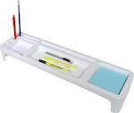 Plastic Desk Organizer in White Color 53x5.5x5.5cm.